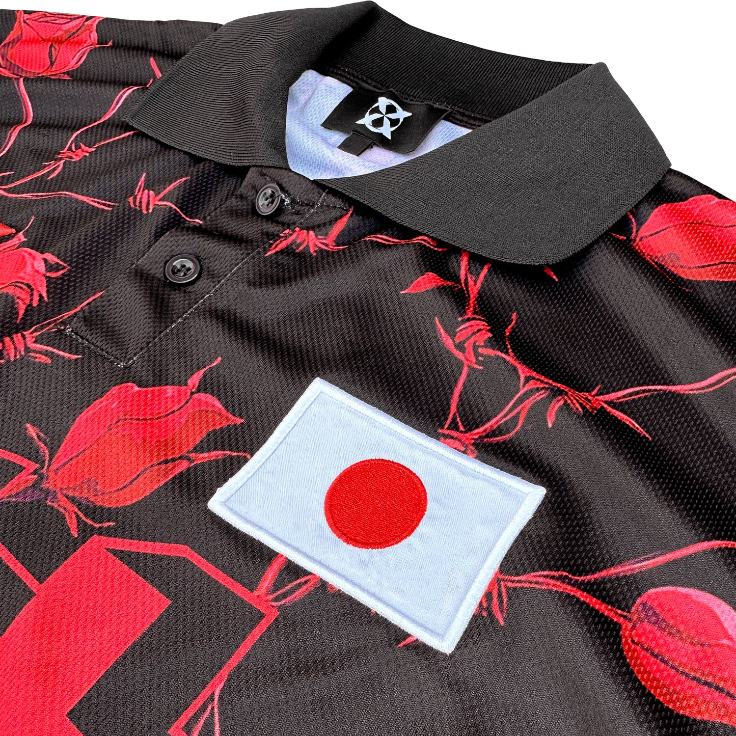 Rose Barbed Wire Black Jersey