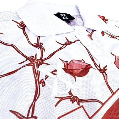 Rose Barbed Wire White Jersey