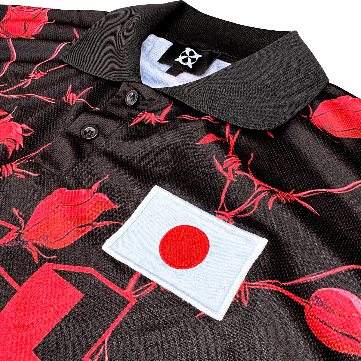 Rose Barbed Wire Black Jersey