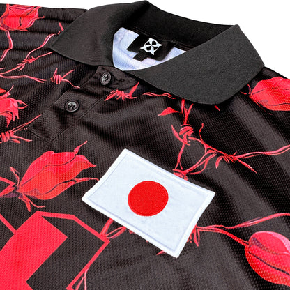 Rose Barbed Wire Black Jersey