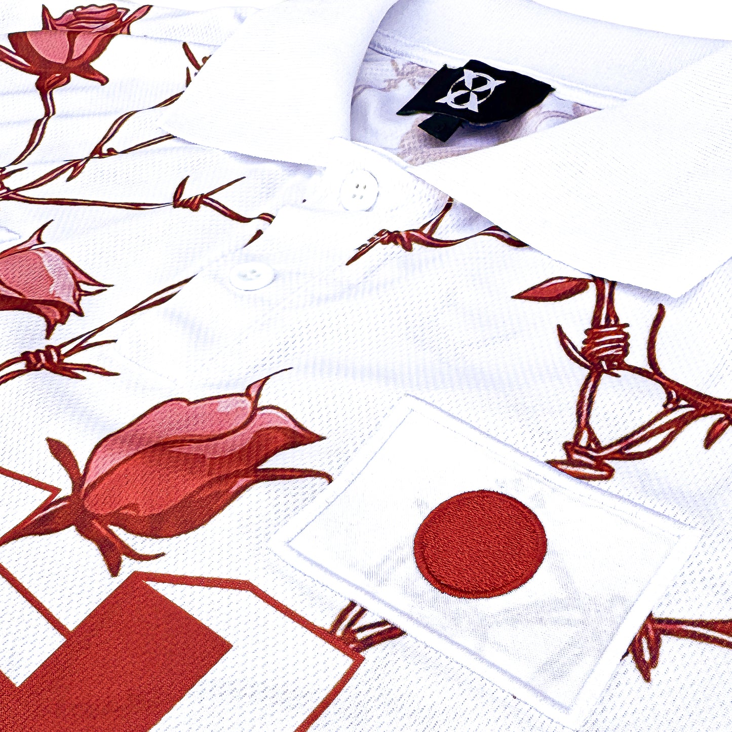 Rose Barbed Wire White Jersey