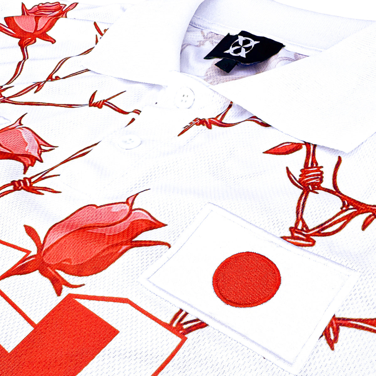 Rose Barbed Wire White Jersey