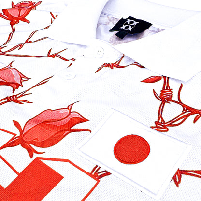 Rose Barbed Wire White Jersey