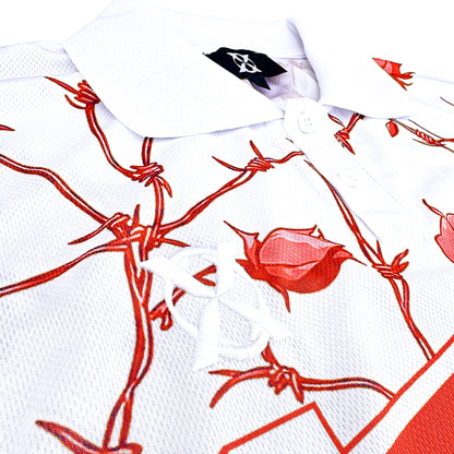 Rose Barbed Wire White Jersey